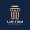 Law firm, attorney, pillar and elegance line art style logo