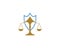 Law firm justice icon logo design vector