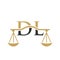 Law Firm Letter DL Logo Design. Lawyer, Justice, Law Attorney, Legal, Lawyer Service, Law Office, Scale, Law firm, Attorney