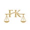 Law Firm Letter FK Logo Design. Lawyer, Justice, Law Attorney, Legal, Lawyer Service, Law Office, Scale, Law firm, Attorney