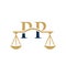 Law Firm Letter PP Logo Design. Lawyer, Justice, Law Attorney, Legal, Lawyer Service, Law Office, Scale, Law firm, Attorney
