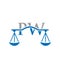 Law Firm Letter PW Logo Design. Lawyer, Justice, Law Attorney, Legal, Lawyer Service, Law Office, Scale, Law firm, Attorney