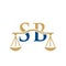 Law Firm Letter SB Logo Design. Lawyer, Justice, Law Attorney, Legal, Lawyer Service, Law Office, Scale, Law firm, Attorney