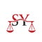 Law Firm Letter SY Logo Design. Lawyer, Justice, Law Attorney, Legal, Lawyer Service, Law Office, Scale, Law firm, Attorney