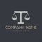 Law firm line trend logo icon vector design. Universal legal, lawyer, scales sword column idea creative premium symbol. law firm l