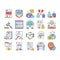 Law Justice Dictionary Collection Icons Set Vector .