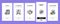 Law Justice Dictionary Onboarding Icons Set Vector