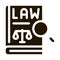 law of justice icon Vector Glyph Illustration