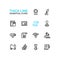 Law and Justice - Thick Single Line Icons Set