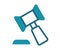 Law legal judge single isolated icon with solid line style