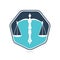 Law logo vector with judicial balance symbolic of justice scale in a pen nib.