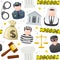 Law & Order Icons Seamless Pattern