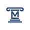 Law Pillar Initial M Lettermark Symbol Graphic