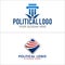 Law pillar political logo design