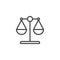 Law scale outline icon