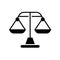 Law scale solid icon. Balance vector illustration isolated on white. Justice glyph style design, designed for web and