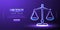 law scales, judge balance, low poly wireframe vector illustration