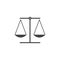 Law symbol. Scales icon , libra solid logo illustration, p