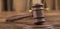 Law theme, mallet of judge, wooden gavel