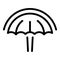 Law umbrella icon outline vector. Copyright patent