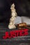 Law wooden gavel barrister, justice concept, legal system concept