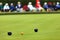 Lawn bowls match with spectators