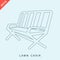 lawn chair design vector flat isolated illustration icons