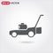 lawn mover single vector icon