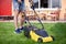 Lawn mower, green grass, equipment, mowing, gardener, care, work, tool, home, housekeeper