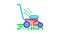 lawn mower machine Icon Animation