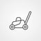 Lawn mower vector icon sign symbol