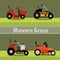 Lawn mowers electric machine equipment icons