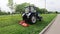 Lawn mowing tractor