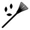 Lawn rake, leaves solid icon. vector illustration isolated on white. glyph style design, designed for web and app. Eps