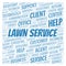 Lawn Service word cloud.