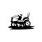 Lawn tractor icon, Simple illustration of lawnmower vector icon for web design isolated on white background