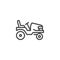 Lawn tractor line icon