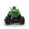 Lawn tractor over white. 3D illustration.