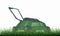 Lawnmower on green grass