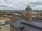 Lawrence city center aerial view, MA, USA