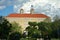 LAWRENCE, KS, USA - May 30, 2017: The University of Kansas Fraser Hall building, sits atop Mount Oread.