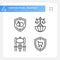 Laws protecting citizens rights pixel perfect linear icons set