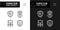 Laws protecting rights pixel perfect linear icons set for dark, light mode