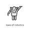 laws of robotics icon. Trendy modern flat linear vector laws of