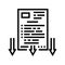 lawsuit document line icon vector illustration