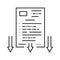 lawsuit document line icon vector illustration