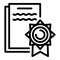 Lawsuit icon, outline style