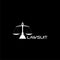 Lawsuit, Scales icon isolated on black background