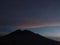Lawu Mountain viewing from mongkrang mountain at sunrise