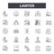 Lawyer line icons, signs, vector set, linear concept, outline illustration